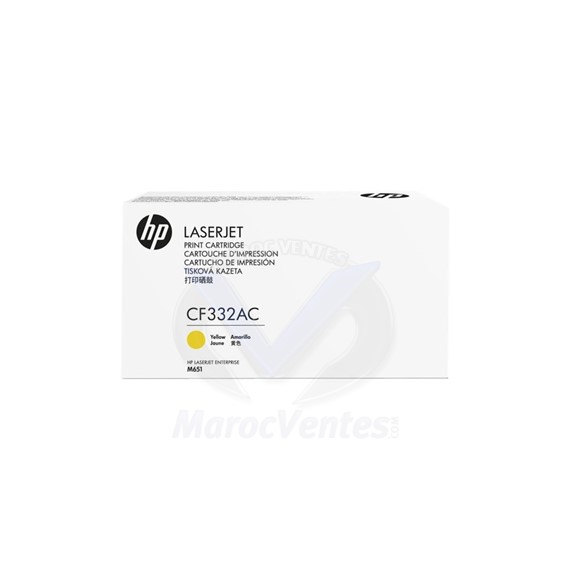 Cartouche de toner 654A jaune LaserJet originale 15000 pages CF332AC