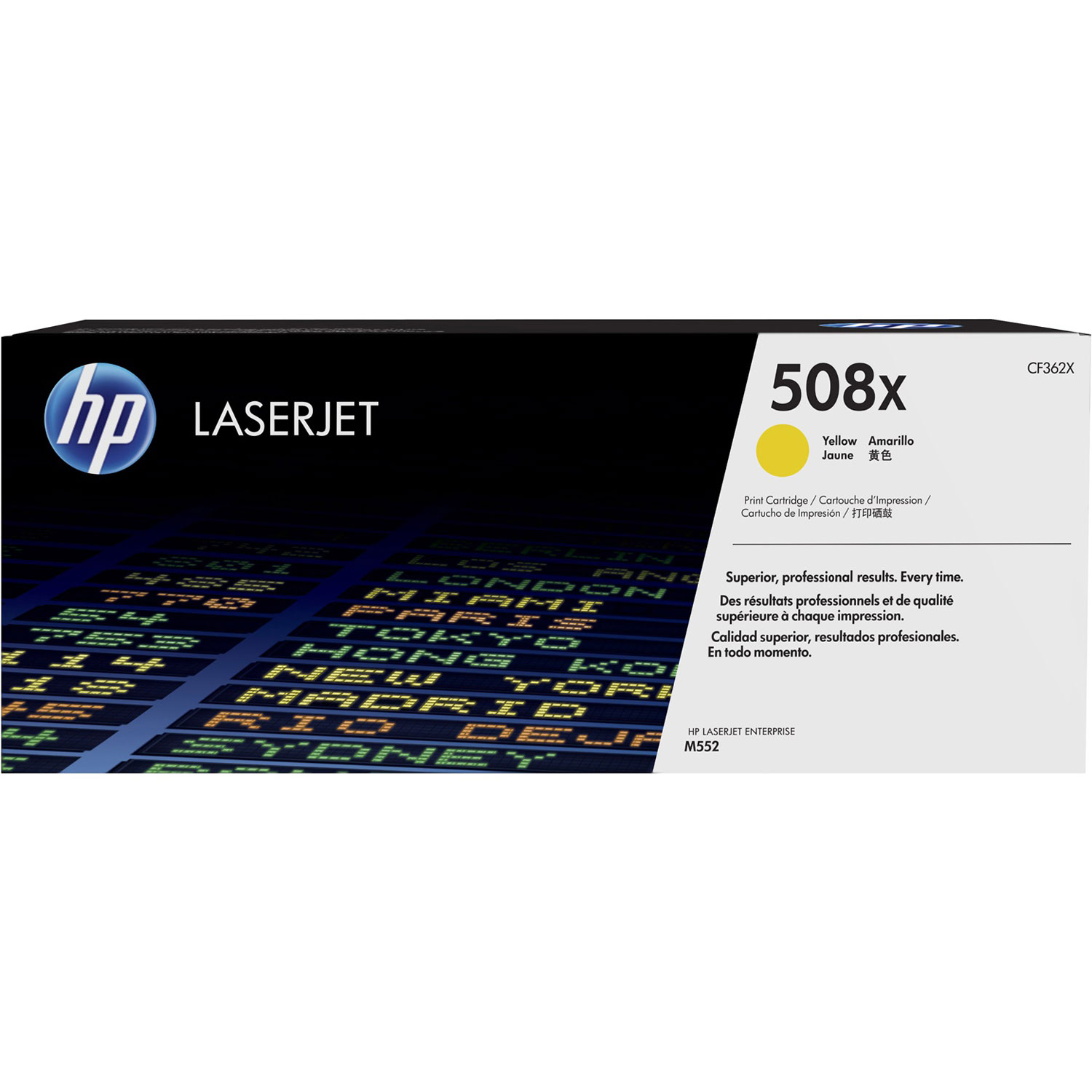 Cartouche de toner 508X jaune LaserJet originale haute capacité 9 500 pages