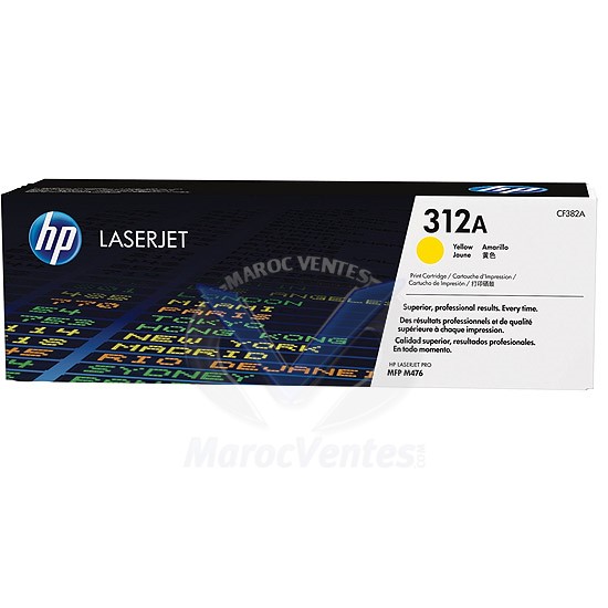 Cartouche de Toner Jaune Authentique HP LaserJet 312A CF382A