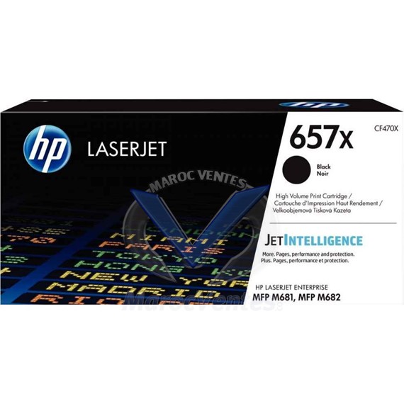 Cartouche de toner 657X noir LaserJet haute capacité CF470X