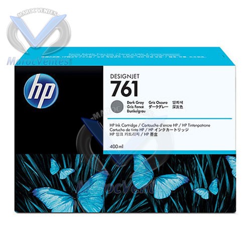 HP 761 400ml Dark Gray Ink Cartridge-HP 761 400ml Dark Gray Ink Cartridge
