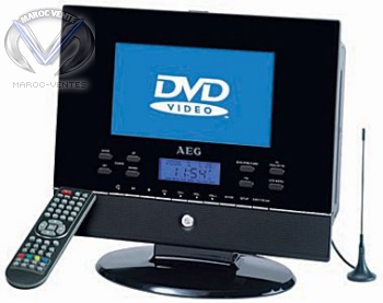 Téléviseur Portable LCD 7” avec Double tuner intégré (DVB-T + Analog) et lecteur DVD