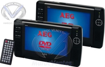 Lecteur DVD portable avec 2 écrans 7" pour voiture CTV 4944