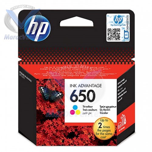 HP 650 Tri-color Ink Cartridge-HP 650 Tri-color Ink Cartridge