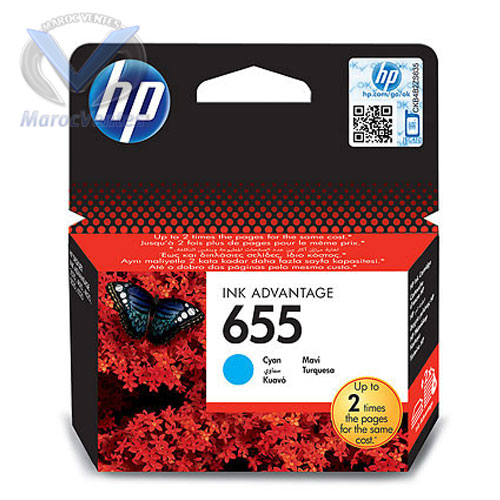 HP 655 Cyan Ink Cartridge