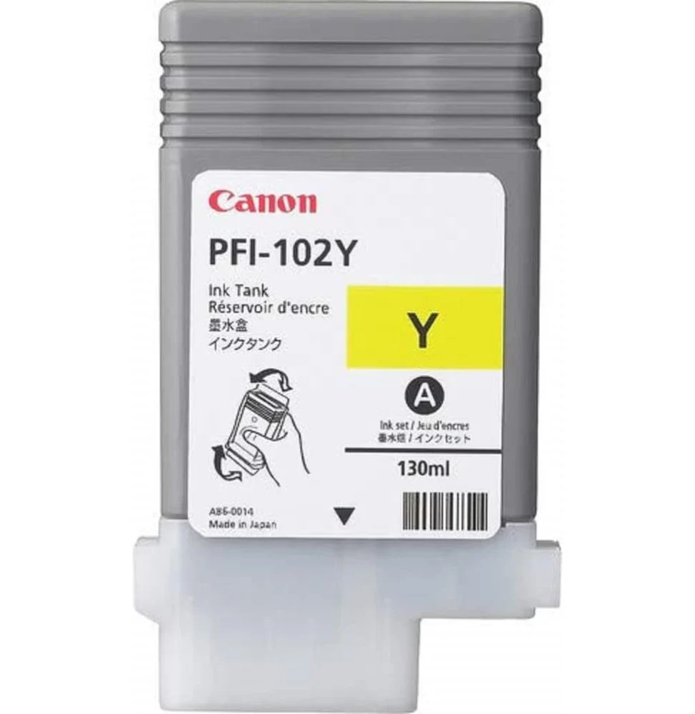 CANON Dye Ink Tank PFI-102 Yellow 0898B001AA
