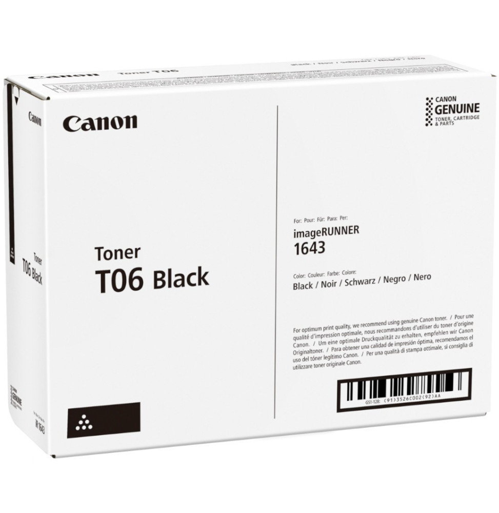 Toner T06 Noir pour IR 16XX (20 500 pages)