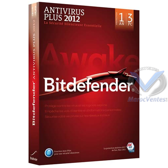 Bitdefender Antivirus Plus 2012- 1 an 3 postes - DVD Slim