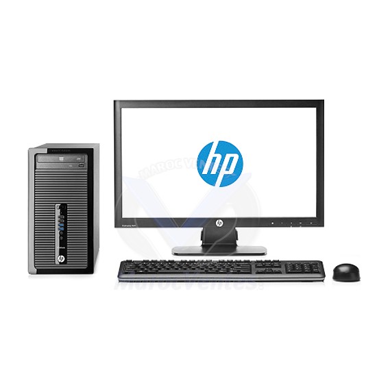 PC de bureau  ProDesk 400 MT Intel Core i5-4570 (3,2 GHz, 6 Mo de mémoire cache, 4 cœurs), FreeDos + Ecran 20" D5U63EA