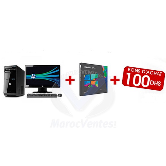 Promo HP 3500 G640 500G 2G FrD Ecran20"+WnPro8 Wn32+100DH DS1388