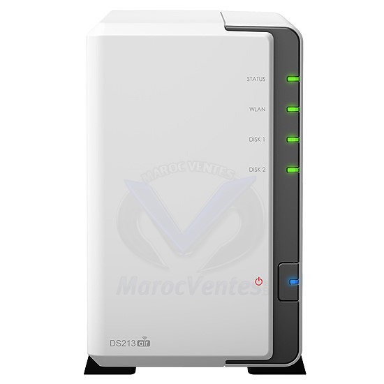 DiskStation Manager 10 To Max CPU 1.6 Ghz WIFI 256 Mo Ram 1 LAN Gigabit 2 USB 3.0 DS213air