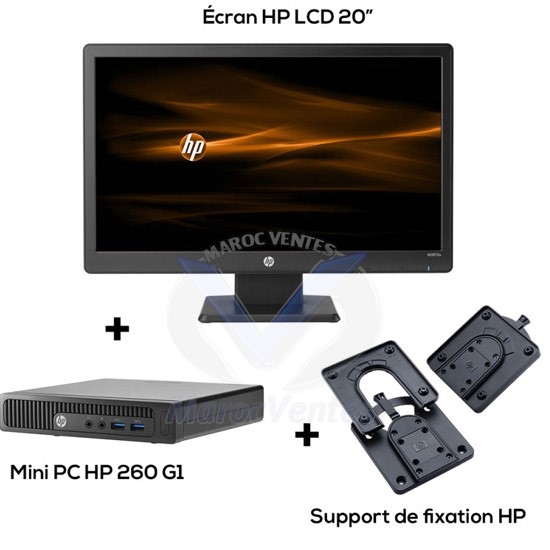 PC bureau HP 400G6 MT i5-9500 4GB 1TB + Ecran 20,7 (7ZW66EA)