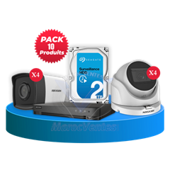 Promo Hikvision Pack 8 Caméras 5MP + DVR 8 Canaux + HDD 2To DS4147