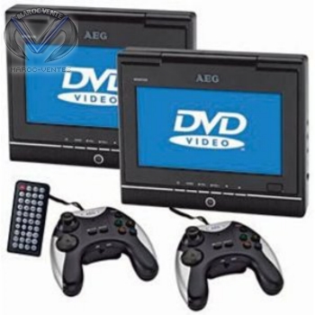 Lecteur DVD portable avec 2 manettes 2 écrans 7" et 29 jeux