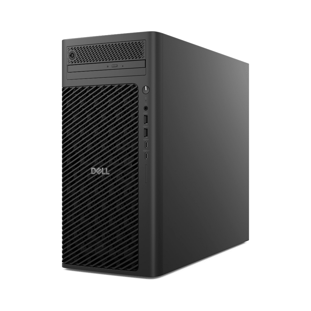 Dell Pro Max Tower T2 FCT2250, Intel Core Ultra 7 265U  processor (12-Core, 12MB Intel® Smart Cache,up to 5.3GHz), 32GB, 2 x 16 Go DDR5, 5 600 MT/s, non ECC,  1TB SSD M.2 2280, TLC PCIe Gen 4,  NVIDIA® RTX™ A1000 ADA, mémoire GDDR6 8 Go, adaptateurs 4 mDP