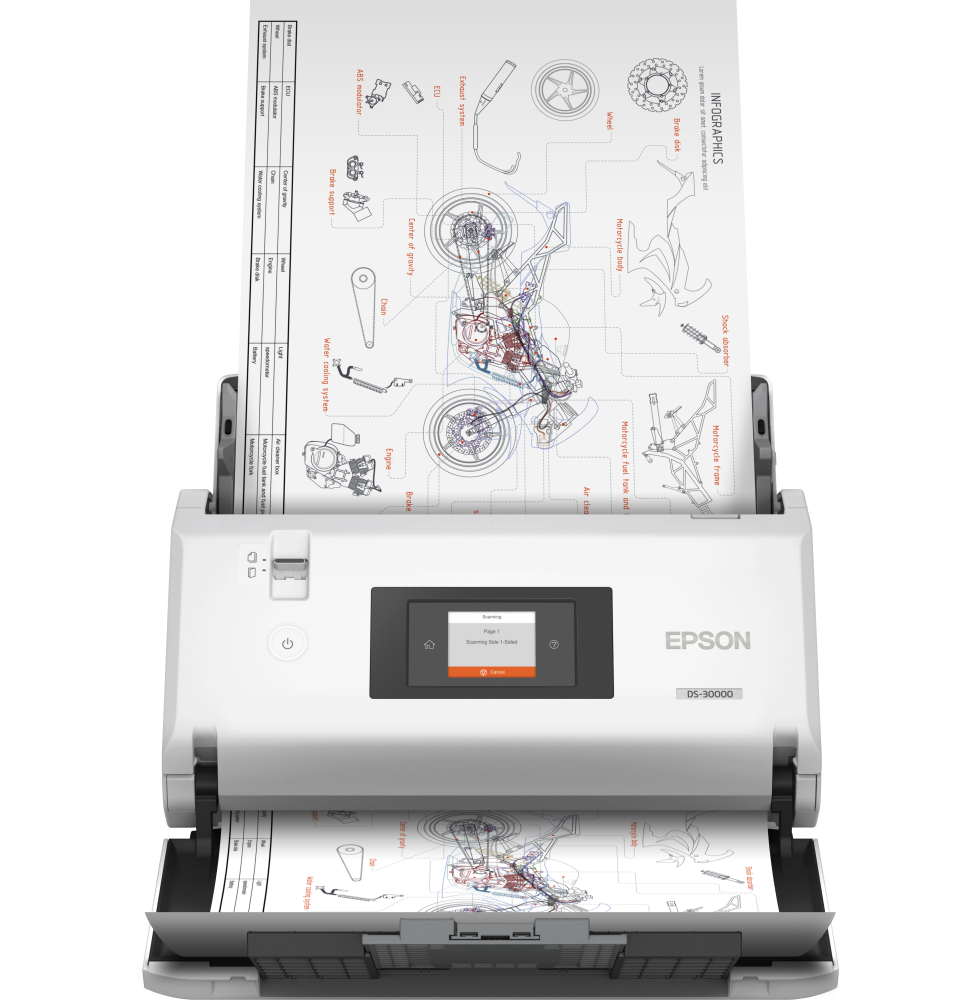 Scanner WorkForce DS-30000 A3 à défilement, compact, 70 ppm