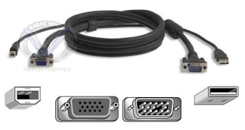 Câble vidéo / USB Double blindage