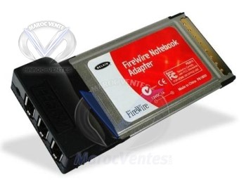 Belkin Carte PCMCIA 3 ports FireWire pour PC-Belkin Carte PCMCIA 3 ports FireWire pour PC