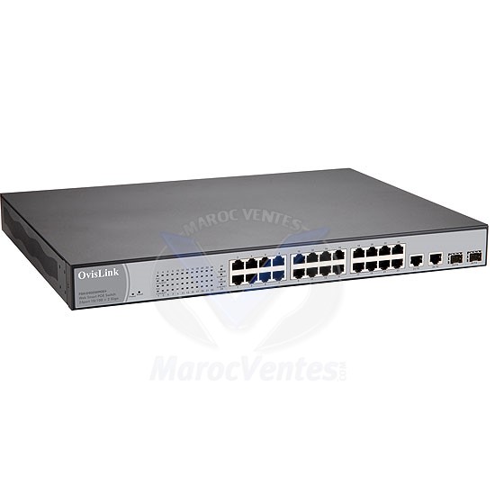 Ovislink Switch 24x10/100 POESwitch+2combo TX/SFP Web manag FSH-2402WPOE+