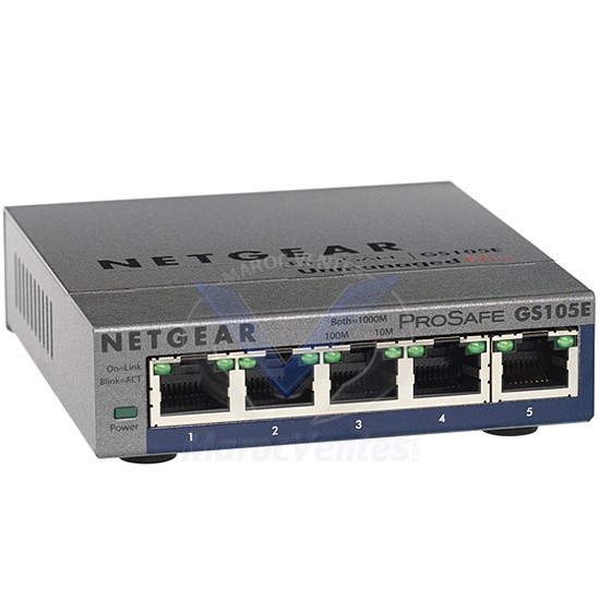 Switch configurable Prosafe Plus 5 ports Gigabit GS105E