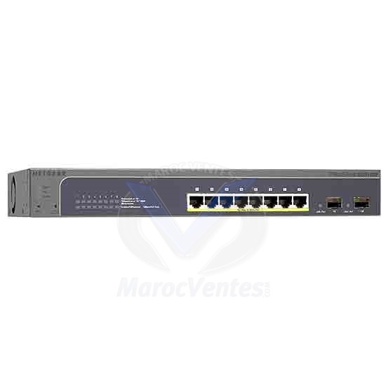 Smart Switch Prosafe Web Mangeable 8 ports Gigabit dont 8 ports PoE Plus - 2 x SFP - Niveau 2 GS510TP