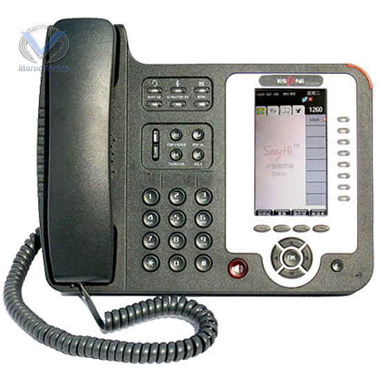 Téléphone IP avec POE + 8 comptes SIP et Port Gigabit Ethernet