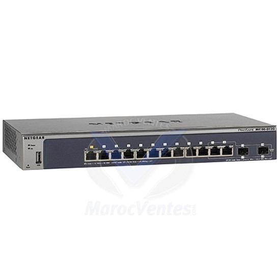 Switch Prosafe Manageable 12 Ports Gigabit - 2 x SFP - Niveau 2+ (M400-12G) GSM5212