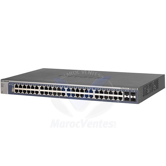 Switch Prosafe 48 Ports Gigabit - Manageable SNMP Niveau 2 et 2+ - 4 x SFP GSM7248-200