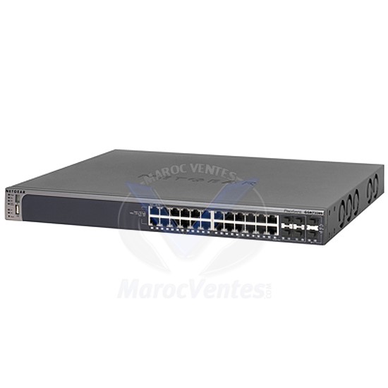 Switch Prosafe 24 Ports Gigabit - Manageable SNMP Niveau 3 - 4 x SFP - 2 x SFP+ 10Gigabit GSM7328S-200