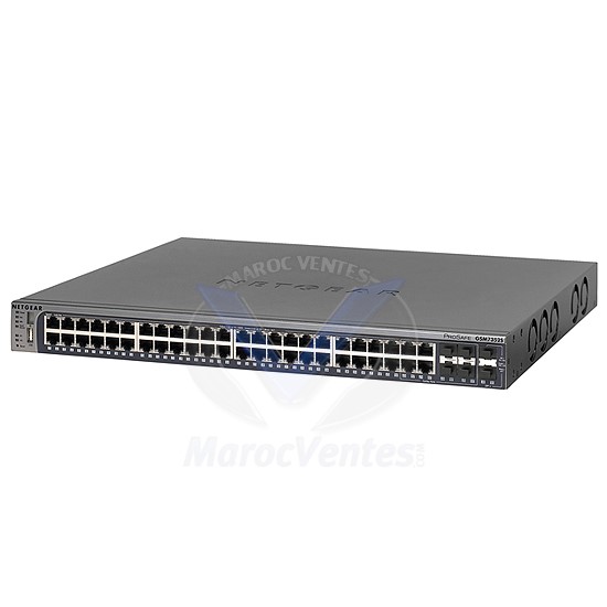 Switch Prosafe 48 Ports Gigabit - Manageable SNMP Niveau 3 - 4 x SFP - 2 x SFP+ 10Gigabit GSM7352S-200