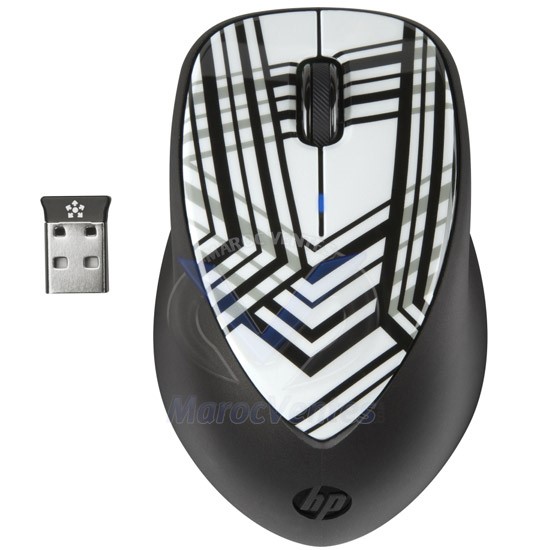 HP Wireless Mouse X4000 with Laser Sensor - Zebra Fade H2F41AA