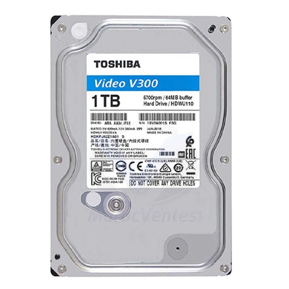 Disque dur surveillance 1TB 3.5" SATA 5700 tr / min HDWU110