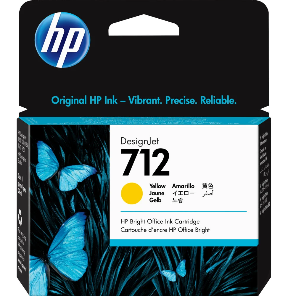 712 29ml Cartouche d'encre jaune T630/T230