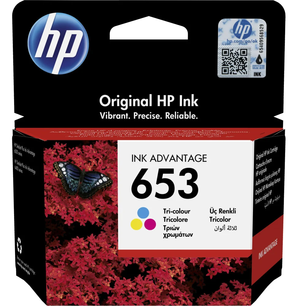 653 Cartouche d'encre Avantage Originale Tri-couleur pour DJ IA 6075 6475