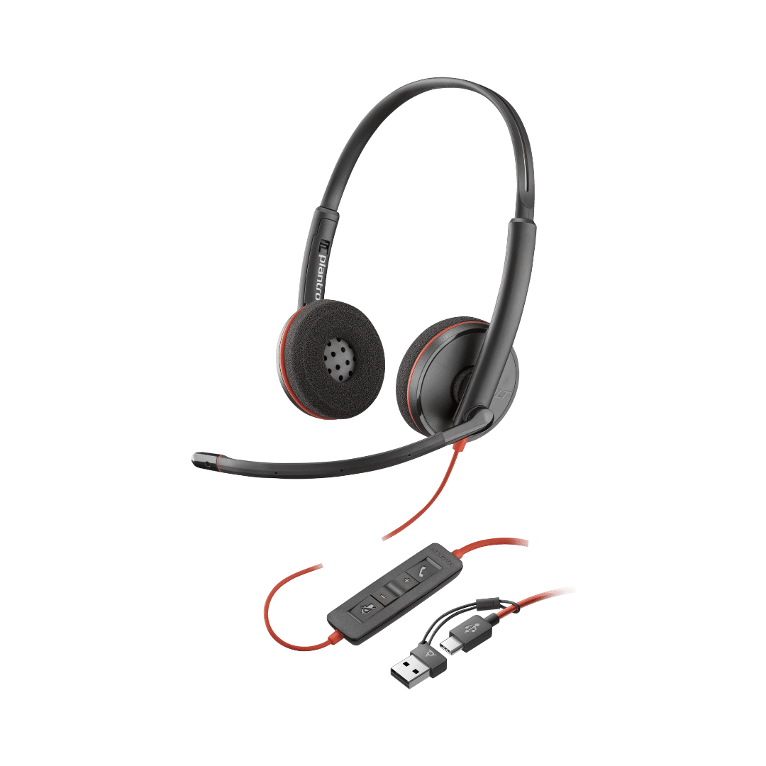 Poly BW 3220 Stereo USB-C HS +USB-C/A