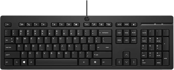 Clavier Filaire HP 125 G2 AZERTY Français - Noir