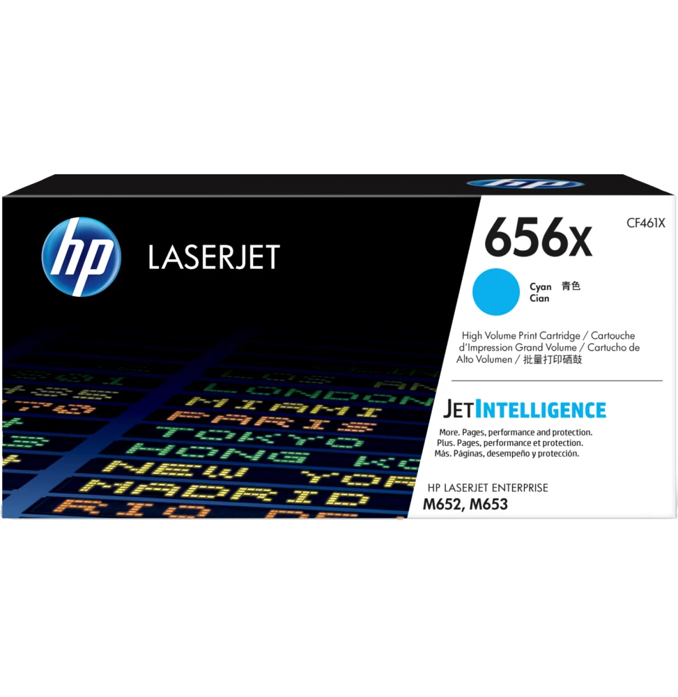 656X Cyan LaserJet Cartouche de toner 22 Pages pour M653 séries
