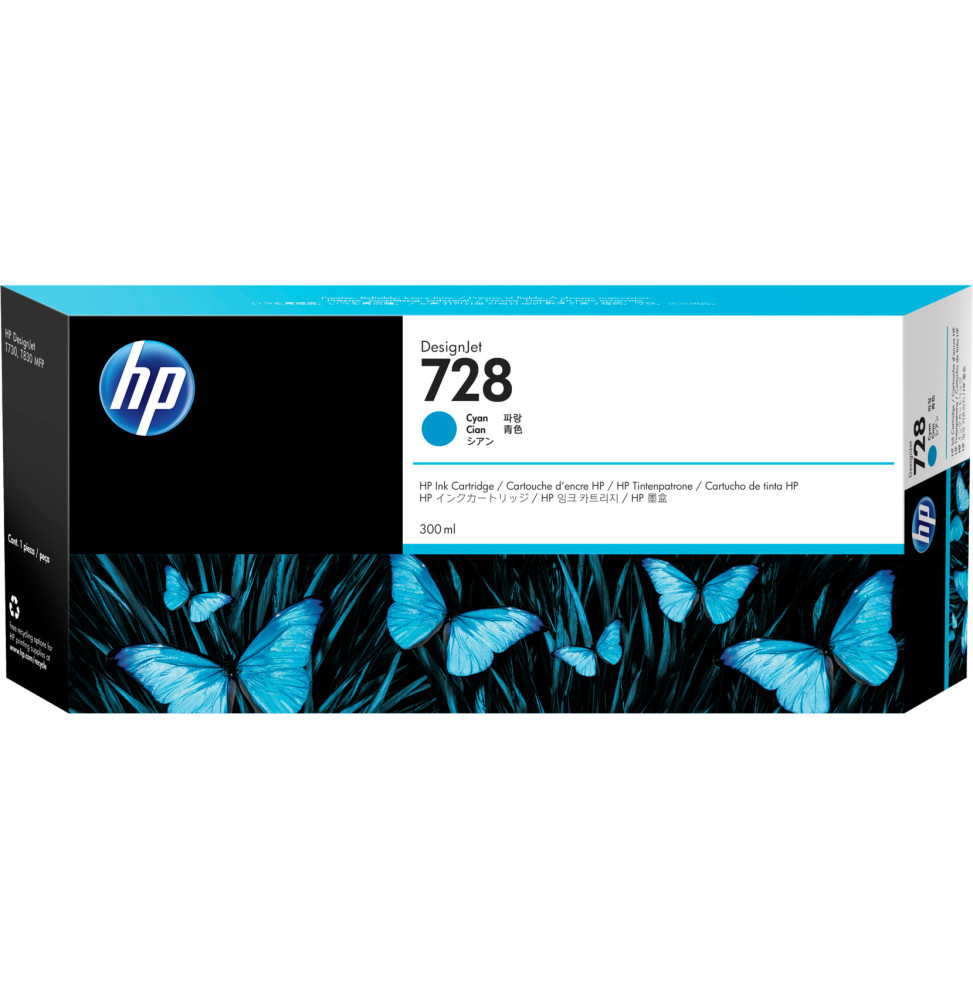 728 300-ml cartouche d'encre cyan DesignJet