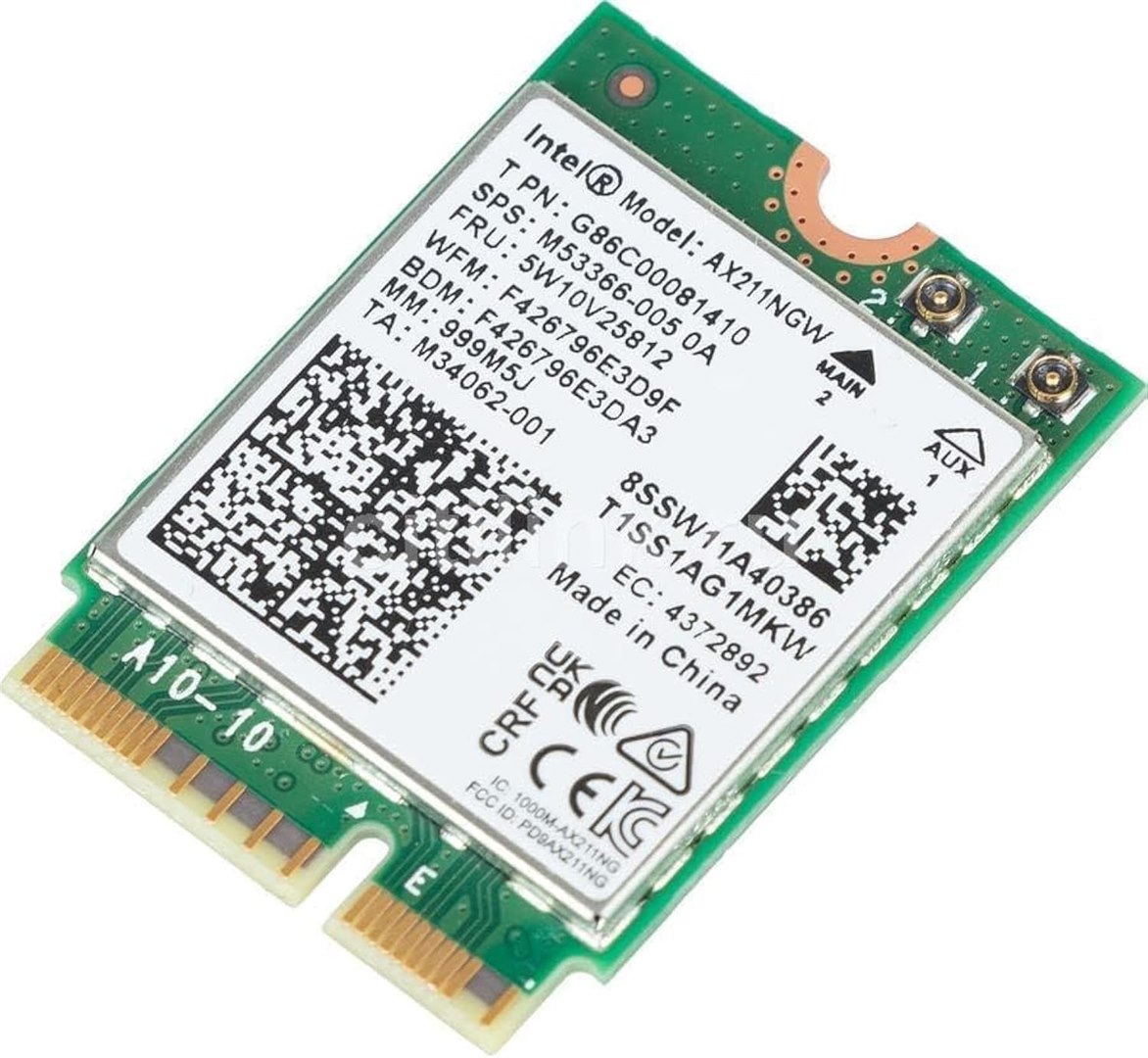 Intel WLAN 6E 2×2 INT AX211NGW GFP2 NV Carte WiFi