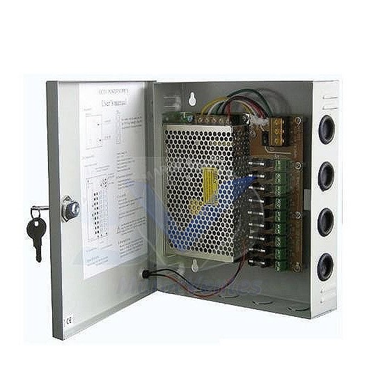 CHARGEUR POUR CAMERA 12V/10A 9 CHANNEL I236