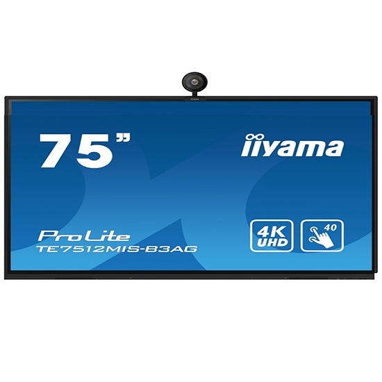 Ecran Interactif Tactile avec CAMERA INTEGRE 4K UHD de 75" AUTOTRACKING 24/7