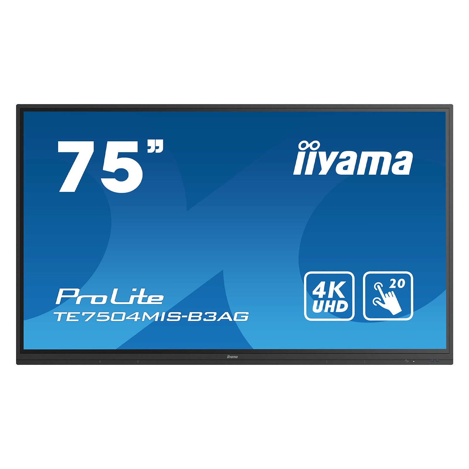 PROLITE Écran Tactile LCD 4K UHD Interactif de 75’’ avec Logiciel D'annotation Intégré