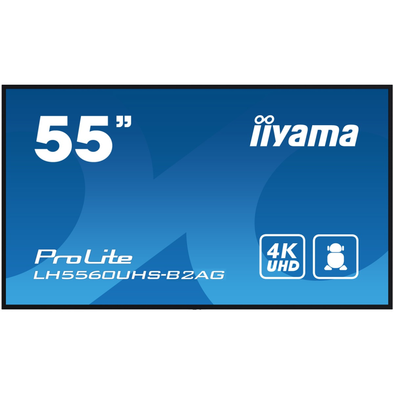 Écran 55" D'affichage Professionnel 4K UHD 24/7 Noir