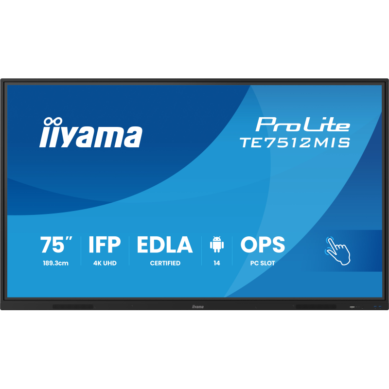 PROLITE Ecran Interactif Tactile 75 POUCES 4K UHD Certifiés Google EDLA 24/7