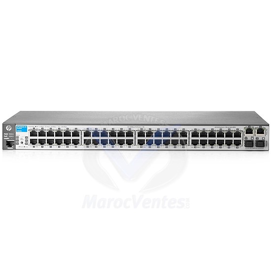 Commutateur Gigabit Ethernet 48 ports 10/100 Mbs 2 giga Combo SFP configurable Web niveau 3 Lite IPv4/IPv6 J9626A
