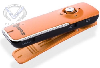 Lecteur mp3 avec Système d'attache clip Orange