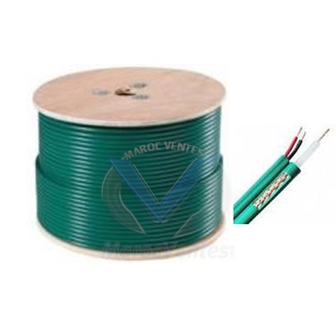 CABLE COAXIAL VIDEO KX6+ALIMENTATION 500MT
