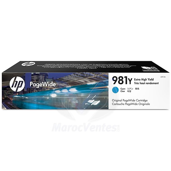 HP 981Y Extra High Yield Cyan Original PageWide Cartridge L0R13A