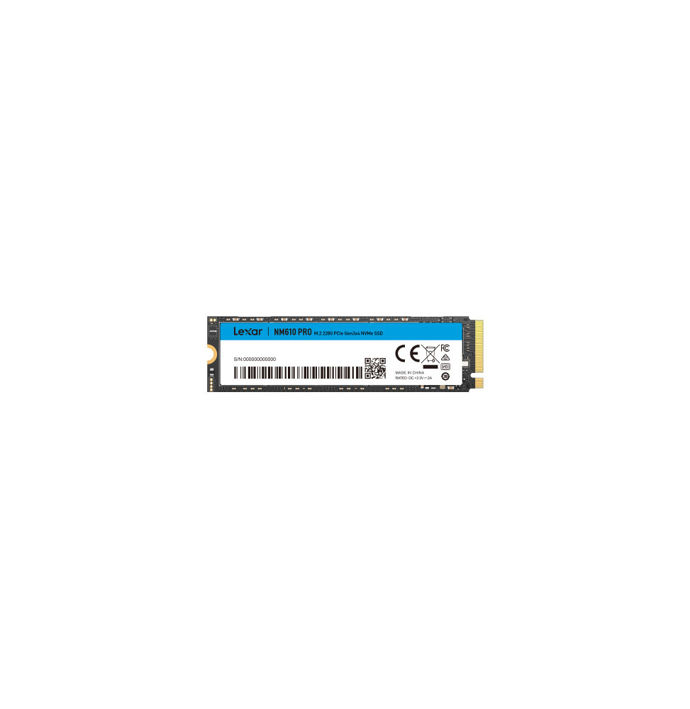 SSD NM610 PRO 500GB M.2 2280 PCIe Gen 3X4 NVMe LNM610P500G-RNNNG