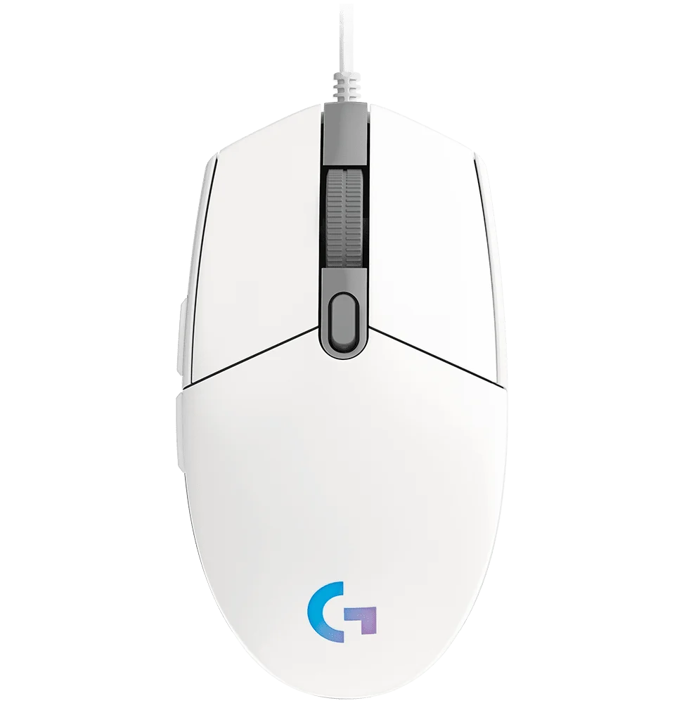 Souris gaming corded G102 Lightsync - blanche